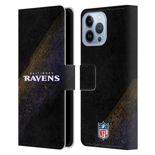 NFL Baltimore Ravens Logo Blur Leather Book Wallet Case Cover For Apple iPhone 13 Pro Max