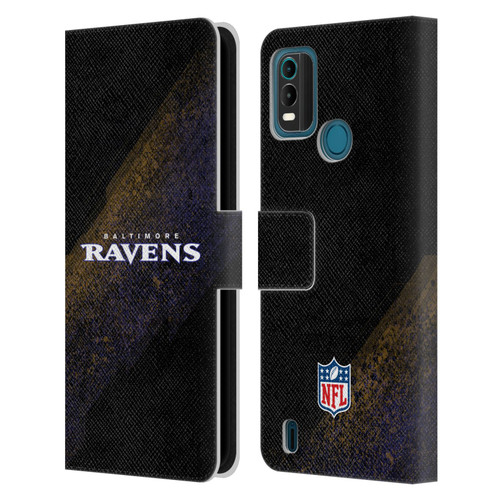 NFL Baltimore Ravens Logo Blur Leather Book Wallet Case Cover For Nokia G11 Plus
