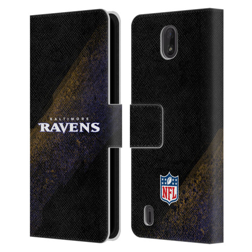 NFL Baltimore Ravens Logo Blur Leather Book Wallet Case Cover For Nokia C01 Plus/C1 2nd Edition