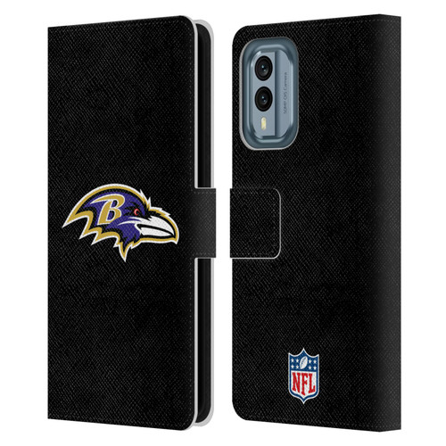NFL Baltimore Ravens Logo Plain Leather Book Wallet Case Cover For Nokia X30