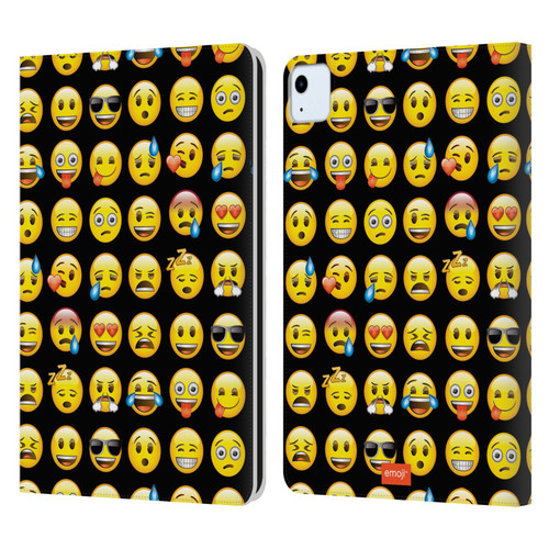 emoji® Smileys Pattern Leather Book Wallet Case Cover For Apple iPad Air 11 2020/2022/2024