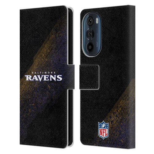 NFL Baltimore Ravens Logo Blur Leather Book Wallet Case Cover For Motorola Edge 30