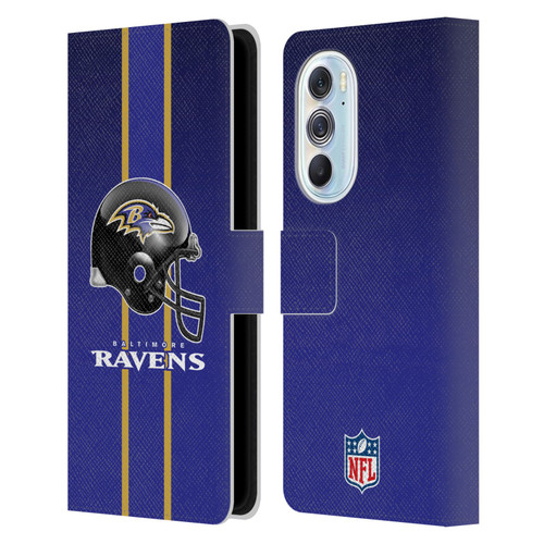 NFL Baltimore Ravens Logo Helmet Leather Book Wallet Case Cover For Motorola Edge X30