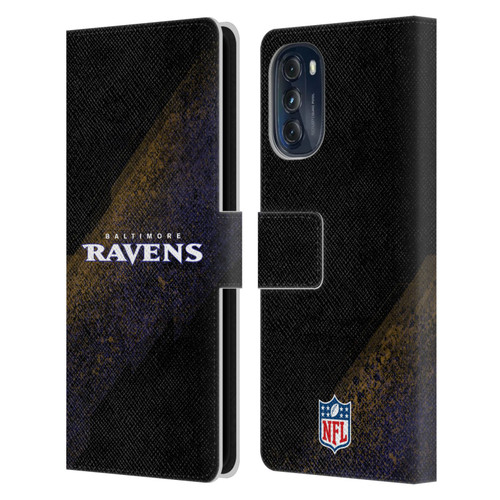 NFL Baltimore Ravens Logo Blur Leather Book Wallet Case Cover For Motorola Moto G (2022)