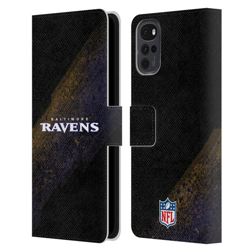NFL Baltimore Ravens Logo Blur Leather Book Wallet Case Cover For Motorola Moto G22