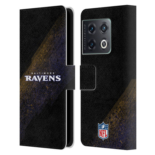 NFL Baltimore Ravens Logo Blur Leather Book Wallet Case Cover For OnePlus 10 Pro