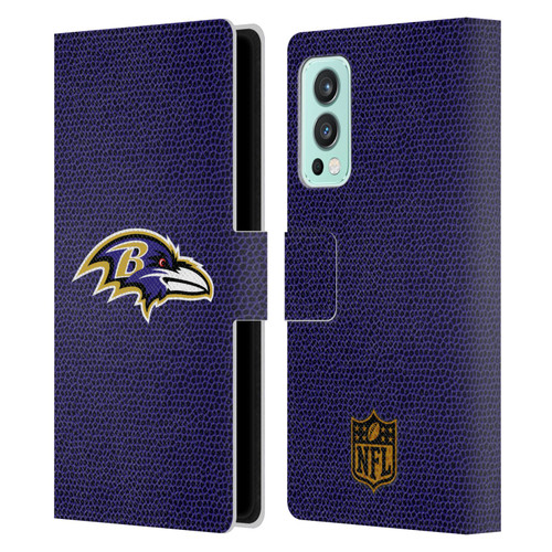 NFL Baltimore Ravens Logo Football Leather Book Wallet Case Cover For OnePlus Nord 2 5G