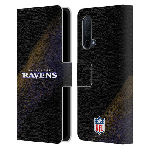 NFL Baltimore Ravens Logo Blur Leather Book Wallet Case Cover For OnePlus Nord CE 5G