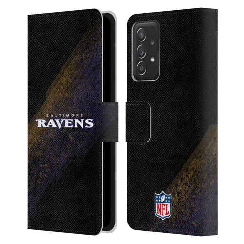 NFL Baltimore Ravens Logo Blur Leather Book Wallet Case Cover For Samsung Galaxy A52 / A52s / 5G (2021)