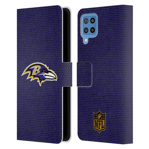 NFL Baltimore Ravens Logo Football Leather Book Wallet Case Cover For Samsung Galaxy F22 (2021)
