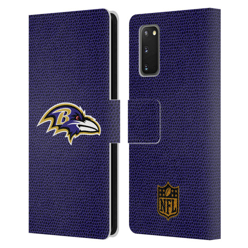 NFL Baltimore Ravens Logo Football Leather Book Wallet Case Cover For Samsung Galaxy S20 / S20 5G