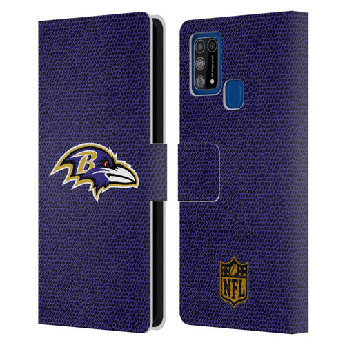 NFL Baltimore Ravens Logo Football Leather Book Wallet Case Cover For Samsung Galaxy M31 (2020)