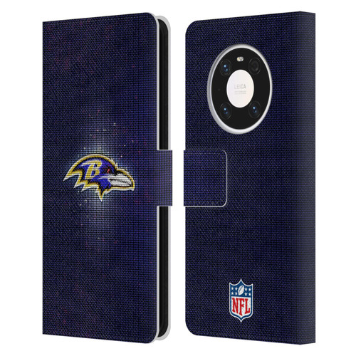 NFL Baltimore Ravens Artwork LED Leather Book Wallet Case Cover For Huawei Mate 40 Pro 5G