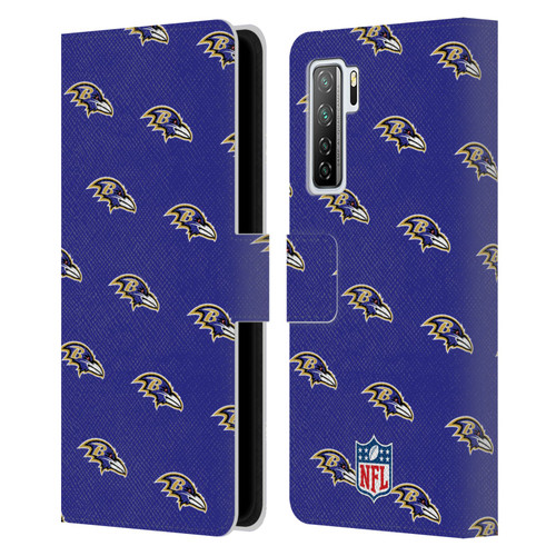 NFL Baltimore Ravens Artwork Patterns Leather Book Wallet Case Cover For Huawei Nova 7 SE/P40 Lite 5G
