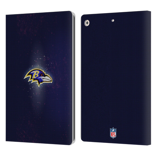 NFL Baltimore Ravens Artwork LED Leather Book Wallet Case Cover For Apple iPad 10.2 2019/2020/2021