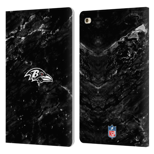 NFL Baltimore Ravens Artwork Marble Leather Book Wallet Case Cover For Apple iPad mini 4