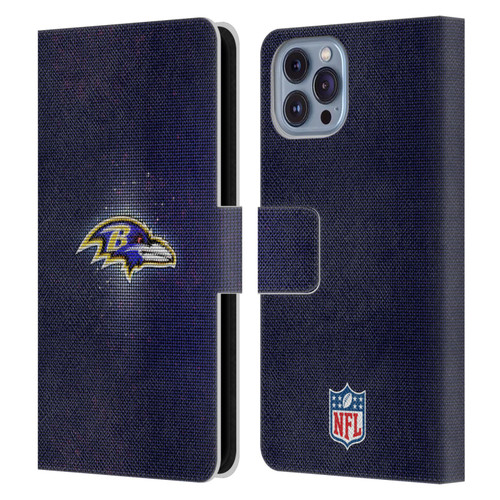 NFL Baltimore Ravens Artwork LED Leather Book Wallet Case Cover For Apple iPhone 14