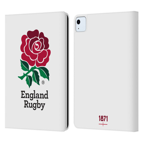 England Rugby Union 2016/17 The Rose Home Kit Leather Book Wallet Case Cover For Apple iPad Air 2020 / 2022