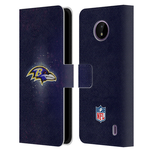 NFL Baltimore Ravens Artwork LED Leather Book Wallet Case Cover For Nokia C10 / C20