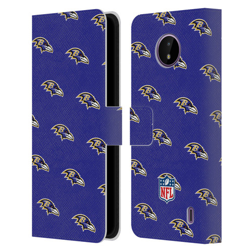 NFL Baltimore Ravens Artwork Patterns Leather Book Wallet Case Cover For Nokia C10 / C20