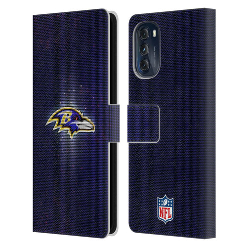 NFL Baltimore Ravens Artwork LED Leather Book Wallet Case Cover For Motorola Moto G (2022)