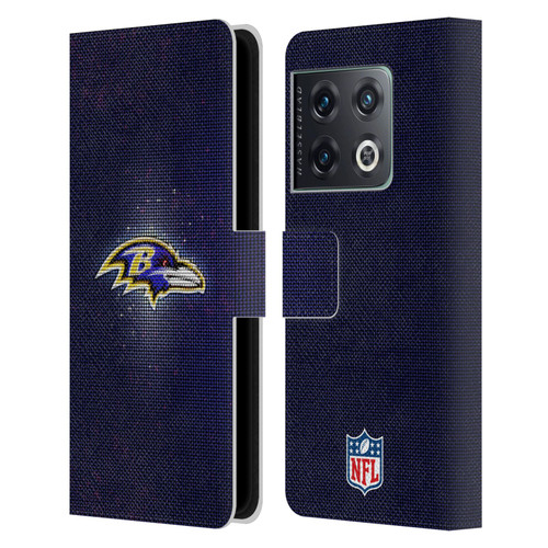 NFL Baltimore Ravens Artwork LED Leather Book Wallet Case Cover For OnePlus 10 Pro