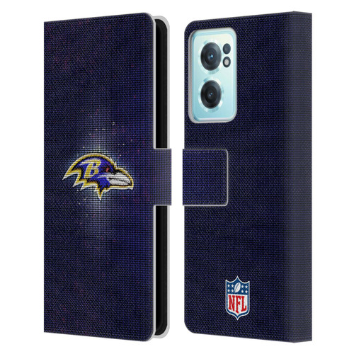 NFL Baltimore Ravens Artwork LED Leather Book Wallet Case Cover For OnePlus Nord CE 2 5G