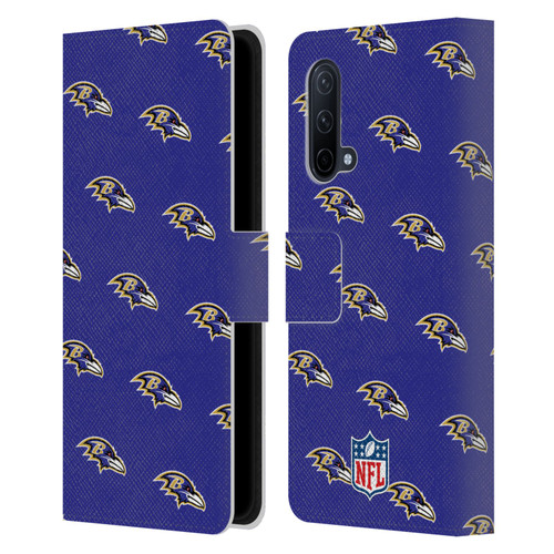 NFL Baltimore Ravens Artwork Patterns Leather Book Wallet Case Cover For OnePlus Nord CE 5G