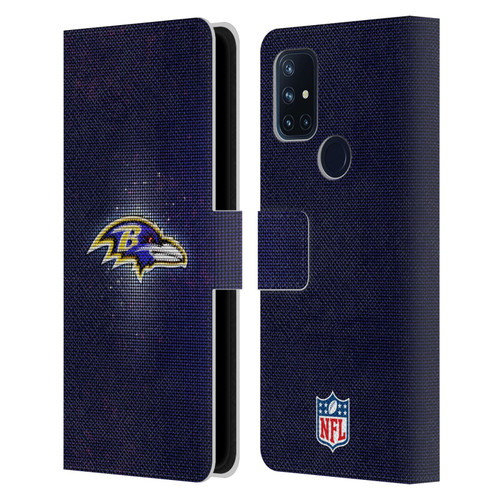 NFL Baltimore Ravens Artwork LED Leather Book Wallet Case Cover For OnePlus Nord N10 5G
