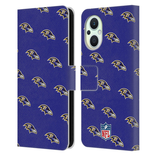 NFL Baltimore Ravens Artwork Patterns Leather Book Wallet Case Cover For OPPO Reno8 Lite