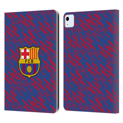 FC Barcelona Crest Patterns Glitch Leather Book Wallet Case Cover For Apple iPad Air 2020 / 2022