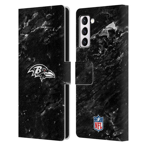 NFL Baltimore Ravens Artwork Marble Leather Book Wallet Case Cover For Samsung Galaxy S21+ 5G