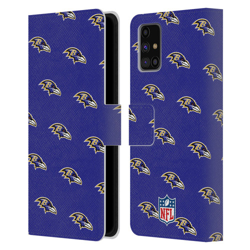 NFL Baltimore Ravens Artwork Patterns Leather Book Wallet Case Cover For Samsung Galaxy M31s (2020)