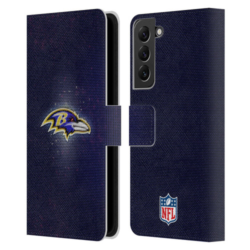 NFL Baltimore Ravens Artwork LED Leather Book Wallet Case Cover For Samsung Galaxy S22+ 5G