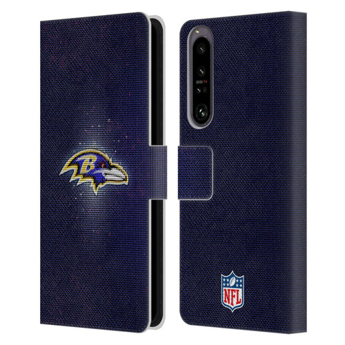 NFL Baltimore Ravens Artwork LED Leather Book Wallet Case Cover For Sony Xperia 1 IV