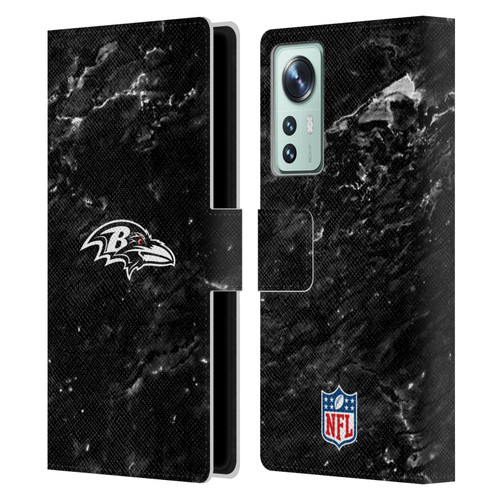 NFL Baltimore Ravens Artwork Marble Leather Book Wallet Case Cover For Xiaomi 12
