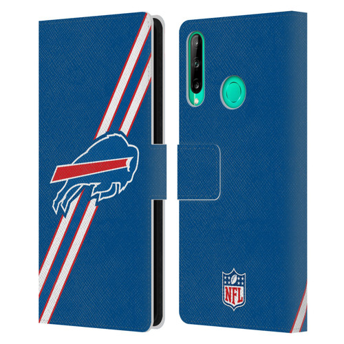 NFL Buffalo Bills Logo Stripes Leather Book Wallet Case Cover For Huawei P40 lite E
