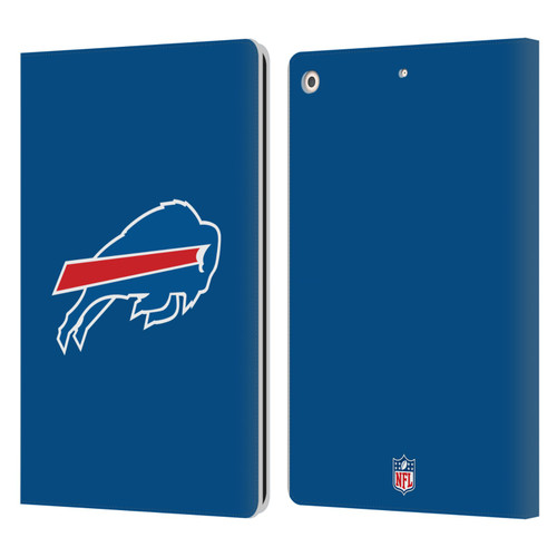 NFL Buffalo Bills Logo Plain Leather Book Wallet Case Cover For Apple iPad 10.2 2019/2020/2021