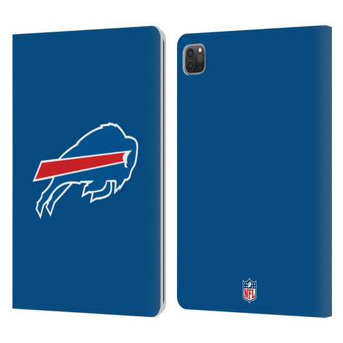 NFL Buffalo Bills Logo Plain Leather Book Wallet Case Cover For Apple iPad Pro 11 2020 / 2021 / 2022