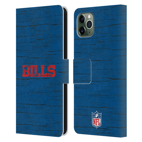NFL Buffalo Bills Logo Distressed Look Leather Book Wallet Case Cover For Apple iPhone 11 Pro Max