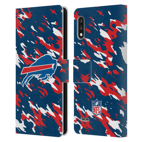 NFL Buffalo Bills Logo Camou Leather Book Wallet Case Cover For LG K22