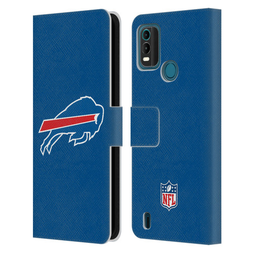 NFL Buffalo Bills Logo Plain Leather Book Wallet Case Cover For Nokia G11 Plus
