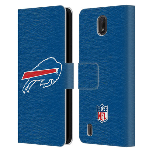 NFL Buffalo Bills Logo Plain Leather Book Wallet Case Cover For Nokia C01 Plus/C1 2nd Edition