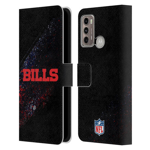NFL Buffalo Bills Logo Blur Leather Book Wallet Case Cover For Motorola Moto G60 / Moto G40 Fusion