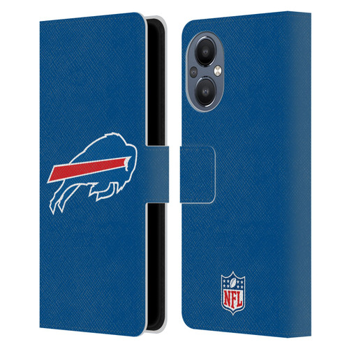 NFL Buffalo Bills Logo Plain Leather Book Wallet Case Cover For OnePlus Nord N20 5G