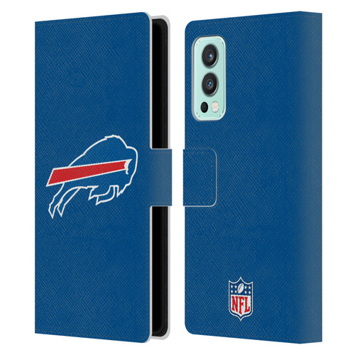 NFL Buffalo Bills Logo Plain Leather Book Wallet Case Cover For OnePlus Nord 2 5G