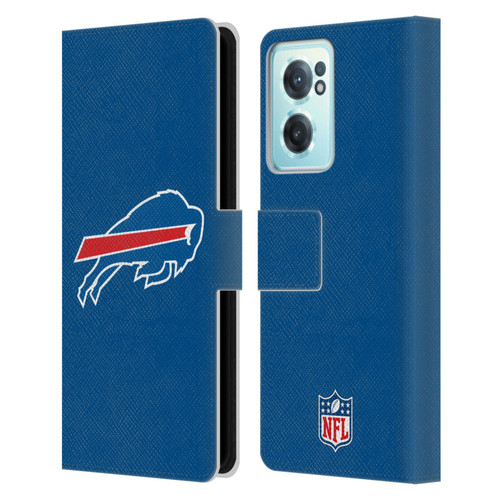 NFL Buffalo Bills Logo Plain Leather Book Wallet Case Cover For OnePlus Nord CE 2 5G
