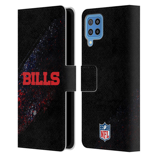NFL Buffalo Bills Logo Blur Leather Book Wallet Case Cover For Samsung Galaxy F22 (2021)