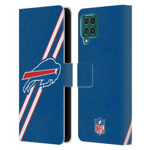 NFL Buffalo Bills Logo Stripes Leather Book Wallet Case Cover For Samsung Galaxy F62 (2021)