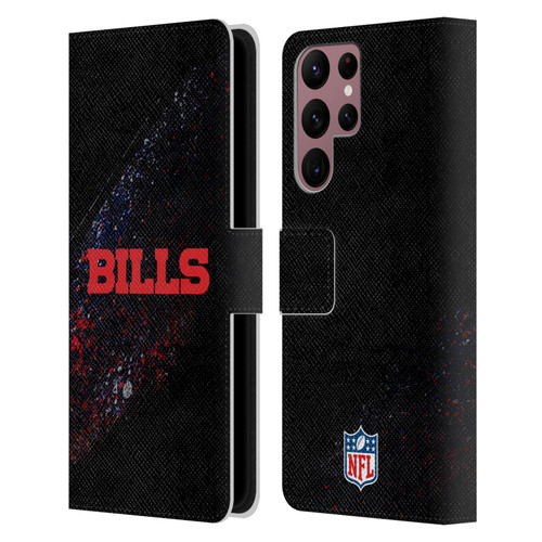 NFL Buffalo Bills Logo Blur Leather Book Wallet Case Cover For Samsung Galaxy S22 Ultra 5G